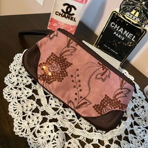 Mauve Pink and Brown Bedazzled Clutch